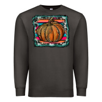 Smoke leopard pumpkin with serape background Premium Sweatshirt - RanaPortraitStore