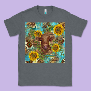 Western Highland Cow Classic Tee Designed By Barkaloodesign