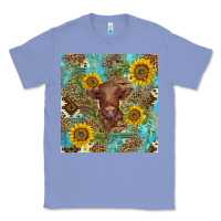 Colony Blue western highland cow Classic Tee - BarkalooDesign