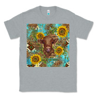 Heather Grey western highland cow Classic Tee - BarkalooDesign