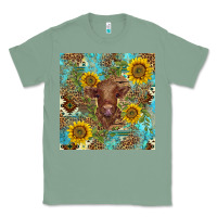 Sage western highland cow Classic Tee - BarkalooDesign