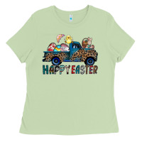 Matcha Happy Easter truck Ladies Tee - CowhideDigitalArt