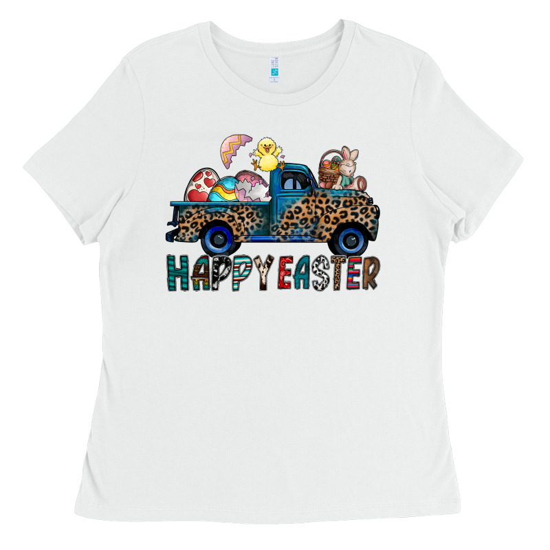Happy Easter Truck Ladies Tee by CowhideDigitalArt | Teevron