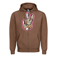 Chestnut Jack Russel Peace Sign Zipper Hoodie - Jasminsmagicworld