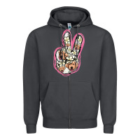 Smoke Jack Russel Peace Sign Zipper Hoodie - Jasminsmagicworld