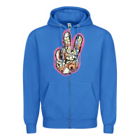 True Royal Jack Russel Peace Sign Zipper Hoodie - Jasminsmagicworld