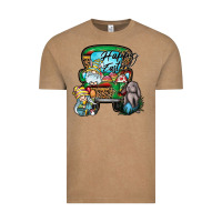 Vintage Coffee Happy Easter Vintage Tee - CowhideDigitalArt