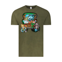 Vintage Olive Happy Easter Vintage Tee - CowhideDigitalArt