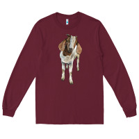 Burgundy boer goat Long Sleeve Tee - LillyAllenDesigns
