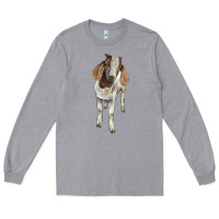 Heather Grey boer goat Long Sleeve Tee - LillyAllenDesigns