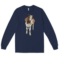 Navy boer goat Long Sleeve Tee - LillyAllenDesigns