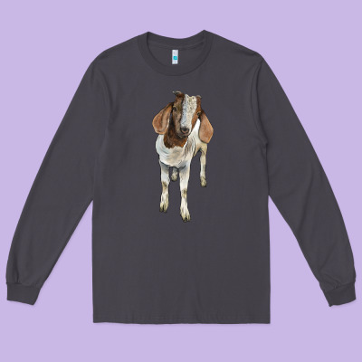 Boer Goat Long Sleeve Tee Designed By Lillyallendesigns