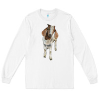 White boer goat Long Sleeve Tee - LillyAllenDesigns