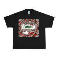 Black Running on Coffee And Christmas Urban Heavy Tee - CowhideDigitalArt