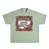 Oil Green Running on Coffee And Christmas Urban Heavy Tee - CowhideDigitalArt