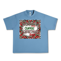 Pebble Blue Running on Coffee And Christmas Urban Heavy Tee - CowhideDigitalArt