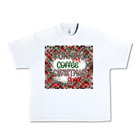 White Running on Coffee And Christmas Urban Heavy Tee - CowhideDigitalArt