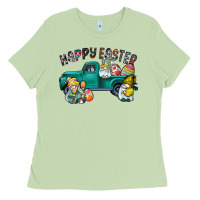 Matcha Happy Easter truck Ladies Tee - CowhideDigitalArt