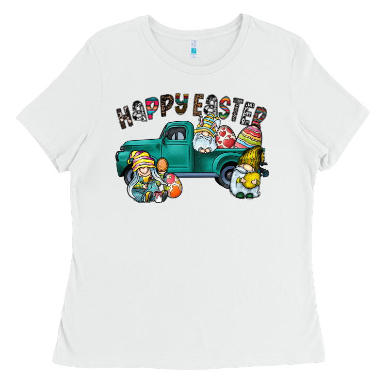 Happy Easter Truck Ladies Tee by CowhideDigitalArt | Teevron