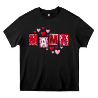 Black Mother's Day mama hearts Heavy Core Tee - FaDigitalArtStudio