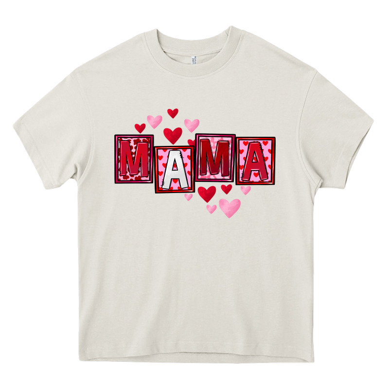 Mother's Day Mama Hearts Heavy Core Tee by FaDigitalArtStudio | Teevron
