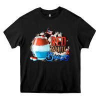 Black Red White  Booze With Cowhide Background Heavy Core Tee - Jasminsmagicworld
