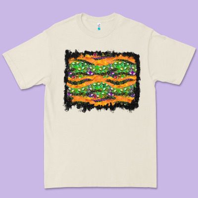 Halloween Skull Background Premium Tee Designed By Bundleandbundleshop