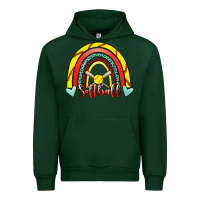 Forest Green Softball Rainbow Urban Hoodie - RanaPortraitStore