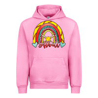 Fuchsia Pink Softball Rainbow Urban Hoodie - RanaPortraitStore