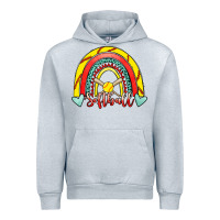 Heather Grey Softball Rainbow Urban Hoodie - RanaPortraitStore