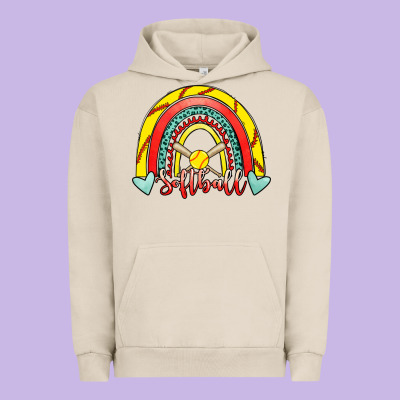 Softball Rainbow Urban Hoodie Designed By Ranaportraitstore