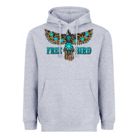 Heather Grey turquoise freebird Heavyweight Hoodie - RanaPortraitStore