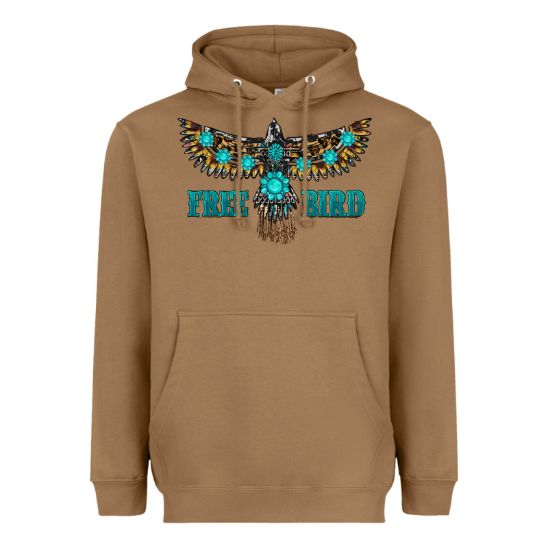 Turquoise Freebird Heavyweight Hoodie by RanaPortraitStore | Teevron