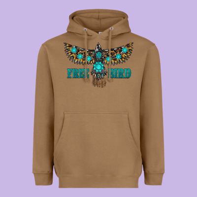 Turquoise Freebird Heavyweight Hoodie Designed By Ranaportraitstore