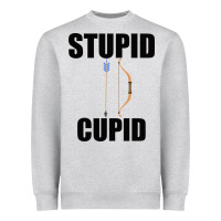 Heather Grey Stupid Cupid Heavyweight Sweatshirt - Bettercallsaul