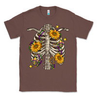 Chestnut Mardi Gras chest sunflowers skeleton Classic Tee - FaDigitalArtStudio