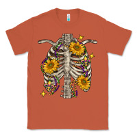 Copper Mardi Gras chest sunflowers skeleton Classic Tee - FaDigitalArtStudio