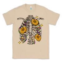 Mushroom Mardi Gras chest sunflowers skeleton Classic Tee - FaDigitalArtStudio