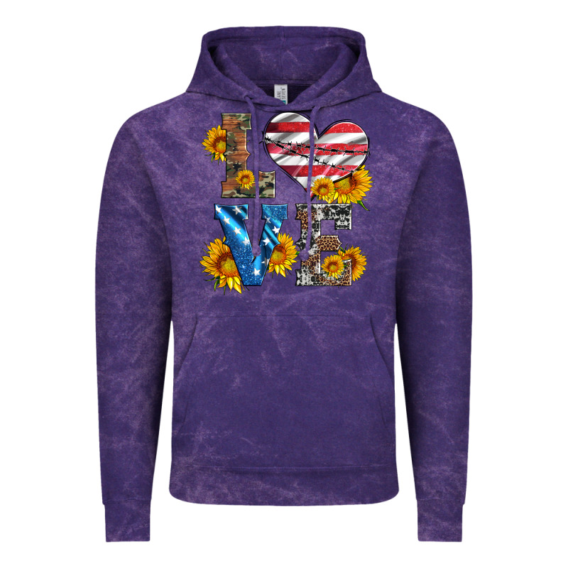 Love With Sunflowers And Usa Flag Vintage Hoodie by Artiststas | Teevron