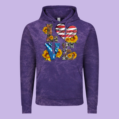 Love With Sunflowers And Usa Flag Vintage Hoodie Designed By Artiststas