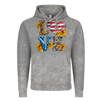 Cloud Rock love with sunflowers and usa flag Vintage Hoodie - Artiststas
