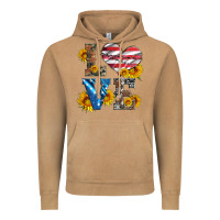 Vintage Camel love with sunflowers and usa flag Vintage Hoodie - Artiststas