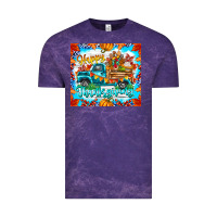 Cloud Purple happy thanksgiving Vintage Tee - CowhideDigitalArt