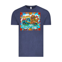 Vintage Denim happy thanksgiving Vintage Tee - CowhideDigitalArt