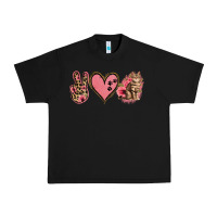Black Peace Love Cats Urban Heavy Tee - Jasminsmagicworld