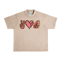 French Oak Peace Love Cats Urban Heavy Tee - Jasminsmagicworld