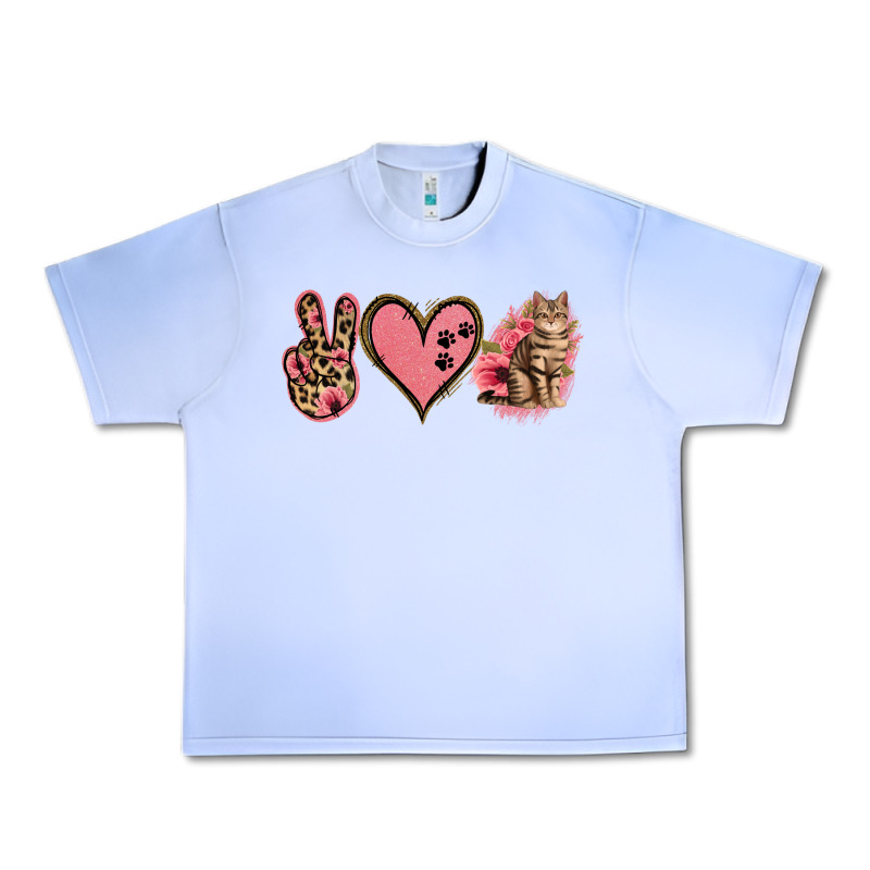 Peace Love Cats Urban Heavy Tee by Jasminsmagicworld | Teevron
