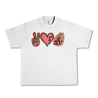 Lunar Rock Peace Love Cats Urban Heavy Tee - Jasminsmagicworld