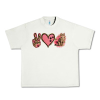 Pistachio Peace Love Cats Urban Heavy Tee - Jasminsmagicworld
