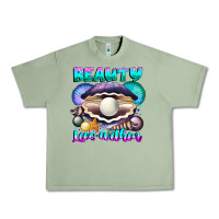 Oil Green Beauty Lies Within Urban Heavy Tee - CowhideDigitalArt